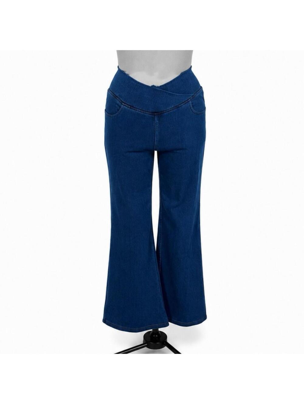 Iuga 29 Inch Blue Stretchy Bell Bottom Jeans (M)